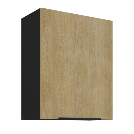 szafka kuchenna górna 60 cm CREMA 60 G-72 1F dąb cremona / czarny mat